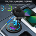 USB Port PD 65W USB Car Charger QC3.0